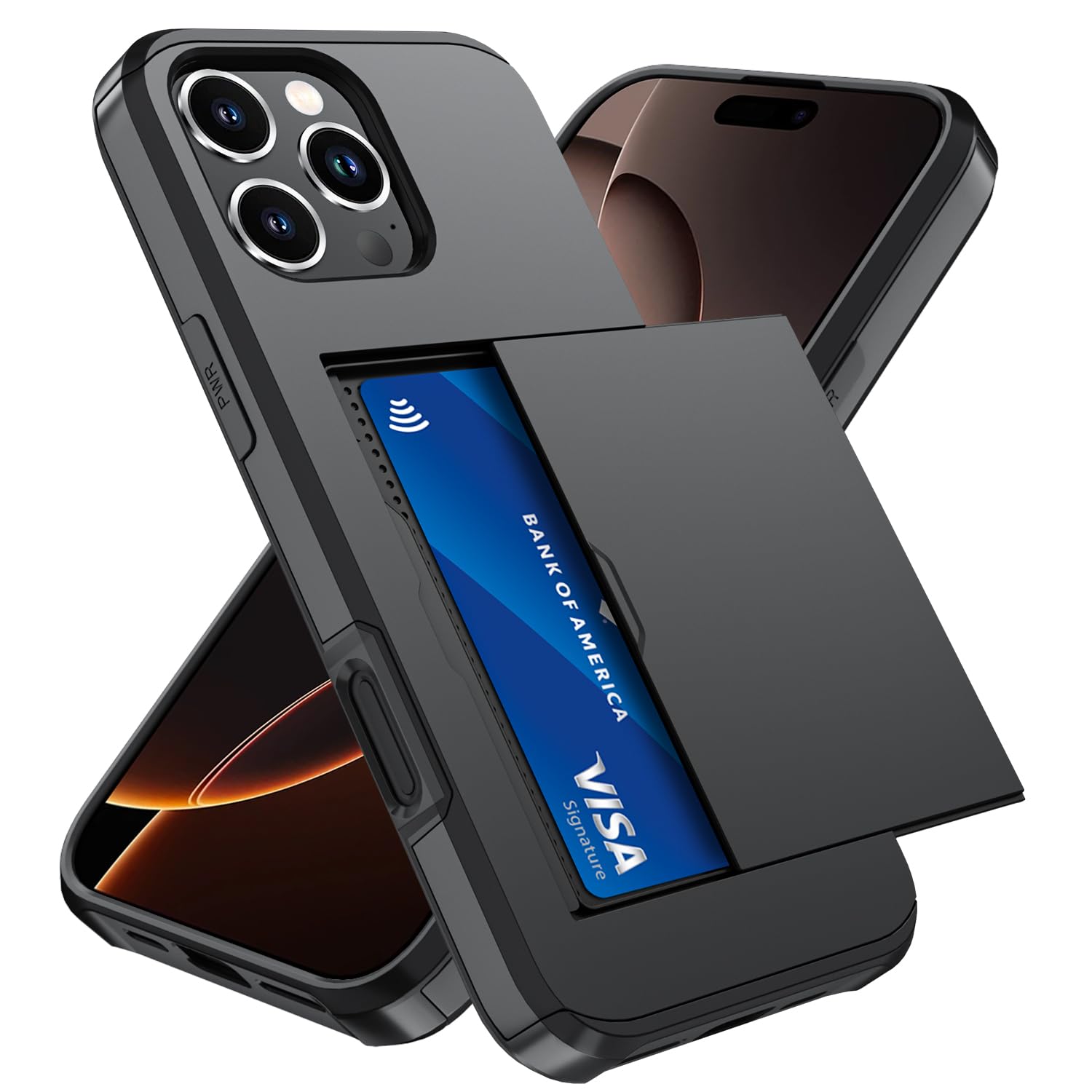 Amazon.com: Qinmay Compatible with iPhone 16 Pro Case with Card